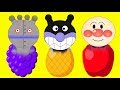 果物の名前を学ぶ - 頭 アンパンマン ばいきんまん だだんだん