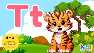 Letter T | Animals that Start with T | Learn Animal Names | English Vocabulary for Kids