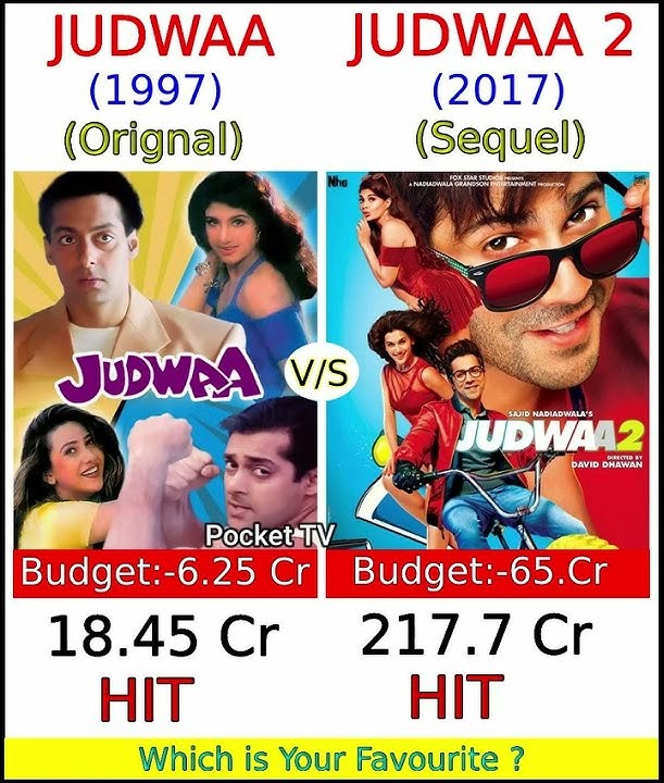 Judwaa vs judwaa 2 movie comparison #Shorts #Pockettvhindi #judwaa