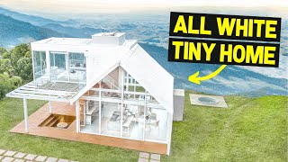 ALL WHITE MOUNT EVEREST THEMED TINY HOME IN BRAZIL! (Full Airbnb Tour)