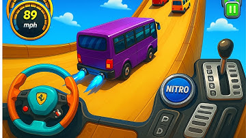 Crazy Bus Mega Ramp Impossible Racing   Bus Stunts Impossible Tracks   Android Gameplay Video P-06