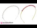 How to Wire Wrap Swarovski Crystal Round Beads on to a Headband