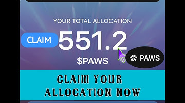 Check your PAWS Allocation — Claim your PAWS Token Now on Phantom Wallet
