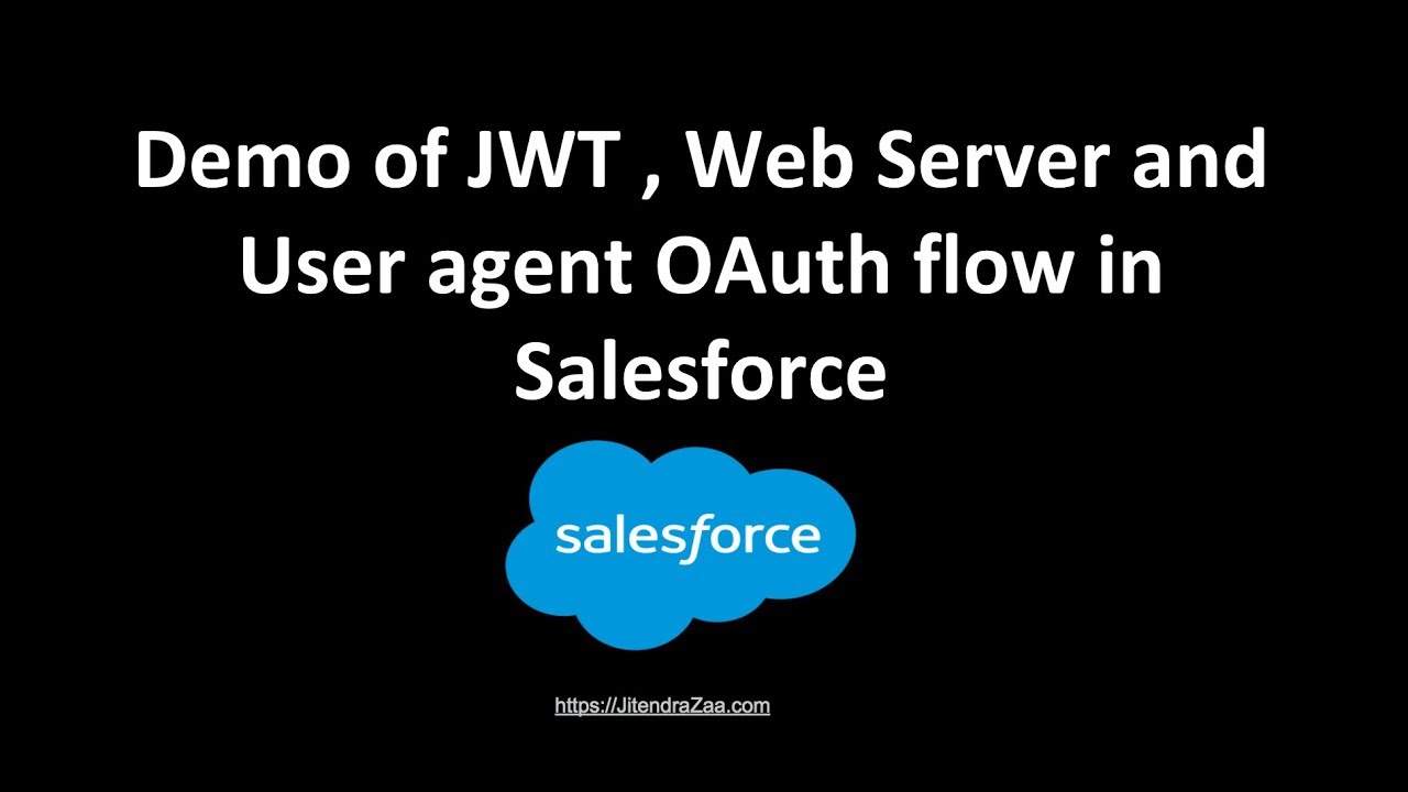 Demo and source code of JWT , Webserver and User agent OAuth flow in Salesforce