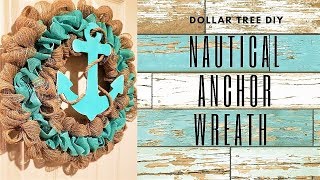 DOLLAR TREE DIY DECO MESH NAUTICAL POUF WREATH + Bonus Beach Bag DIY