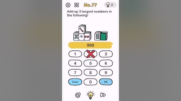 Brain Out Level 77 - Add up 3 largest numbers in the following Walkthrough Solution
