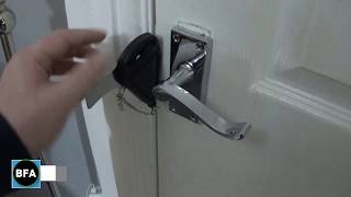 How to use The Portable Door Lock - DIY Hotel Door Lock