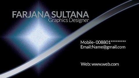 Create a Professional Business Card with Adobe Photoshop CS6 part- two