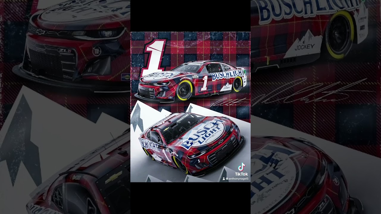 Busch Light Flannel will be on Ross Chastain’s No. 1 Chevrolet at North Wilkesboro.