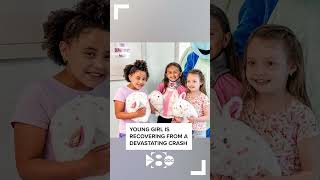 Young girl recovering from a devastating crash receives help from her community