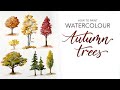 How To Paint Watercolour Autumn Trees