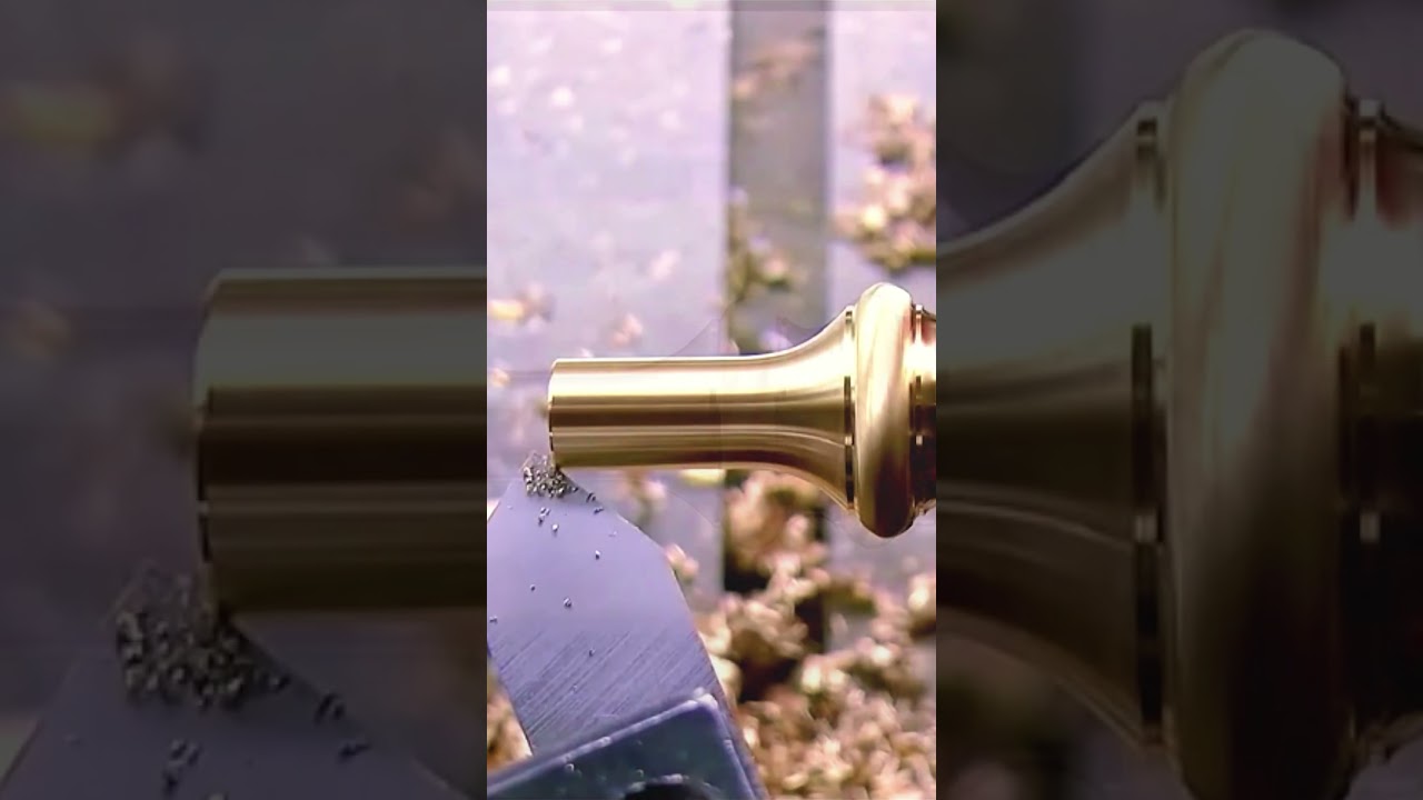 CNC machining of brass precision parts. 