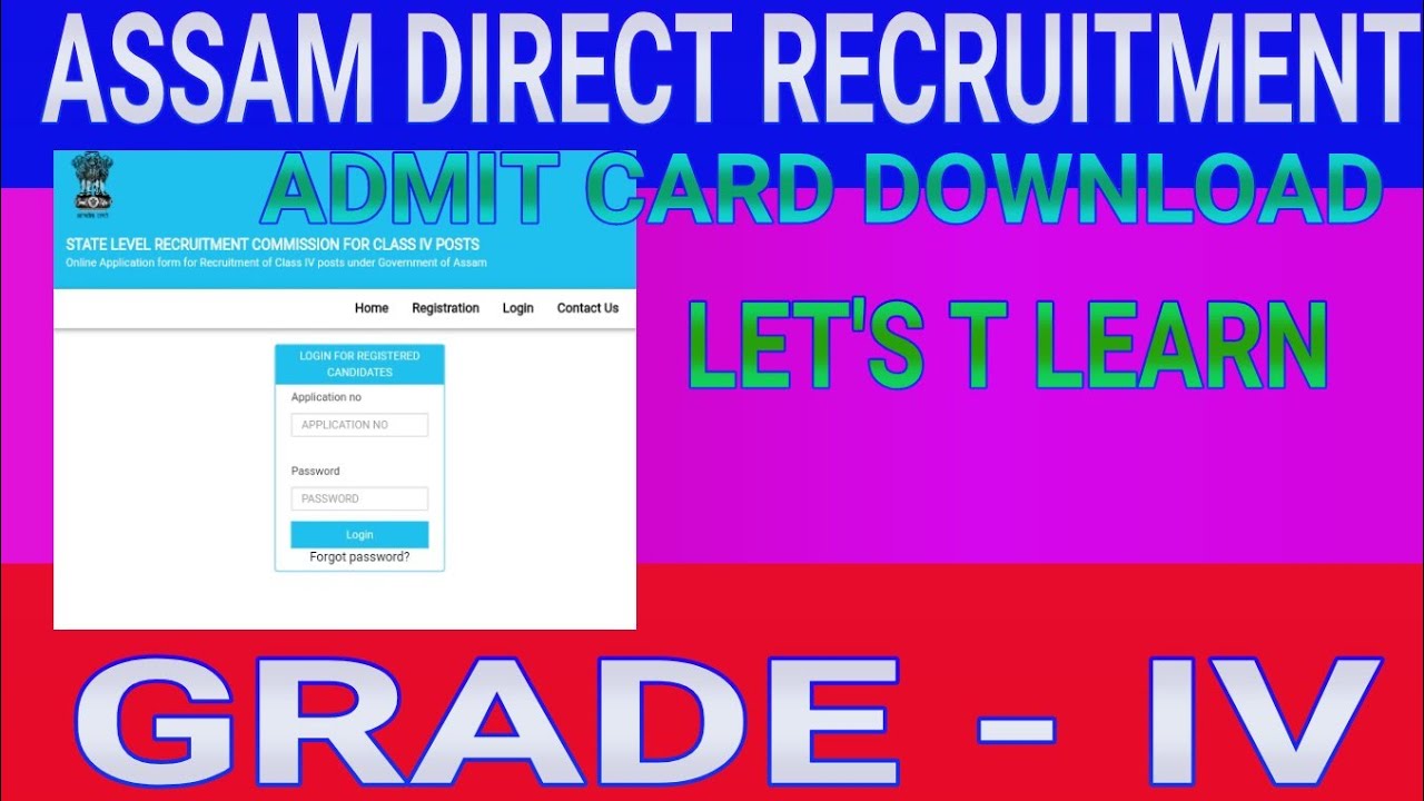 How to download Assam Direct Recruitment Admit Card /Grade - IV /2022