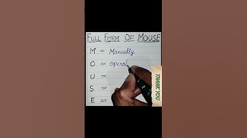 FULL FORM OF *MOUSE* #comment #subscribe #like #computer #mouse #education  #competition #technology
