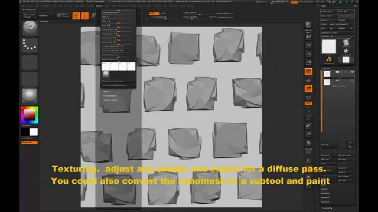 nano tile textures zbrush