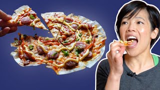 5-Minute Crispy Vietnamese Pizza 🇻🇳 Bánh Tráng Nướng