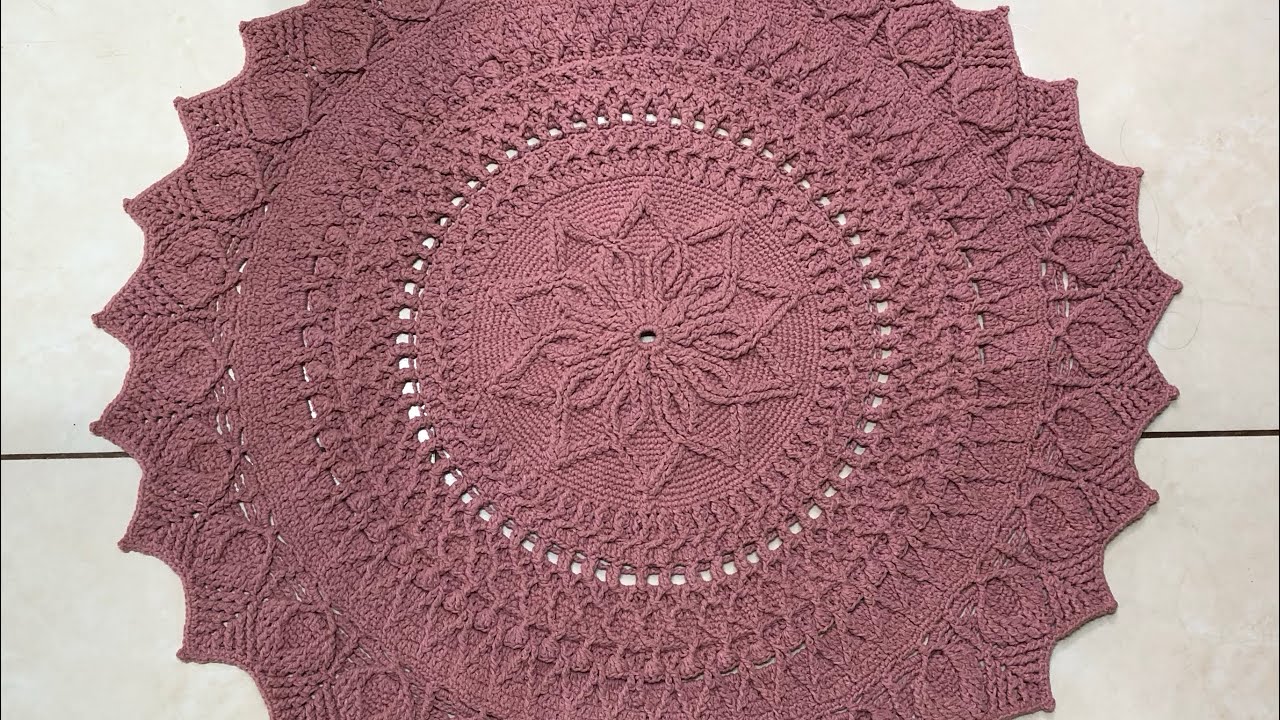 TAPETE RUSSO /  TAPETE DE CROCHE PARA SALA ou QUARTO