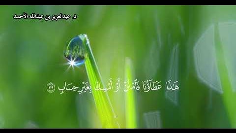 تلاوة من سورة  ص لعام 1422 د. عبدالعزيز الأحمد
