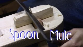 Making a spoon mule attachment for the base of the 2x4 shaving horse. It is made entirely out of dimensional lumber. web/blog http:/