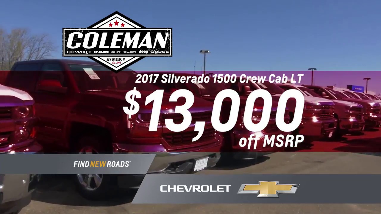 Coleman Chevrolet Commercial October 2017 YouTube