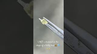 1.24CT a diamond in the shape of a teddy bear🧸 💎✨✨#Diamond #yellowdiamond #teddybear #teddybears