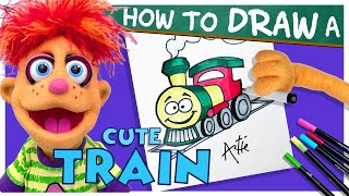 How To Draw A Cute Train with Artie