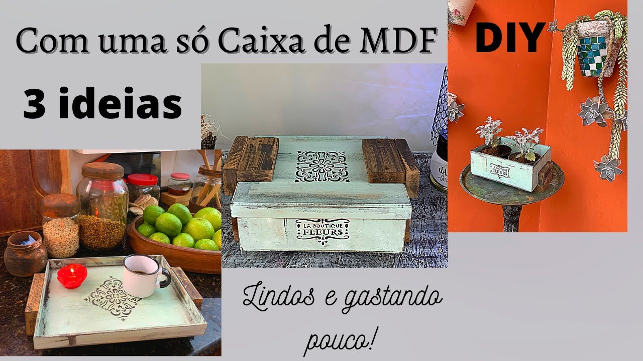 Como fazer pintura em caixa MDF :estilo rústico FARMHOUSE