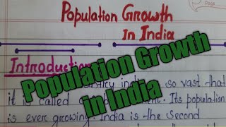 Population Growth In India  English Essay For College And School Students