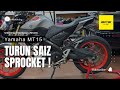 Turun size Sprocket dekat Yamaha MT15
