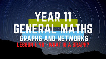 Year 11 General Maths - Graphs and Networks - Lesson 1. What is a Graph?
