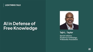 Open Technology Institute Lightning Talks: “AI in Defense of Free Knowledge”