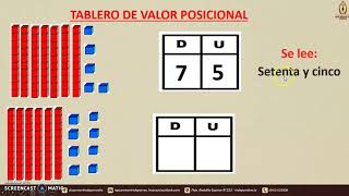 LECTURA Y ESCRITURA DE NÚMEROS HASTA EL 99