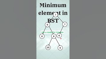 Minimum value in a binary search tree