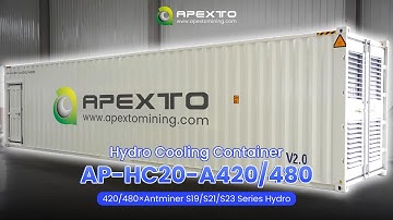 Hydro Cooling Container AP-HC20-A420/480 Overview | Support 420-480 Antminer Hydro Miners