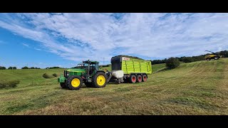 John Deere 7810 & Claas Cargos 8500 Tridem Ladewagen 2.Schnitt 2020