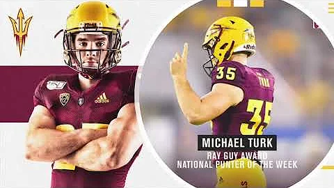 Michael Turk ASU Punter Sophmore Highlights - NCAA...