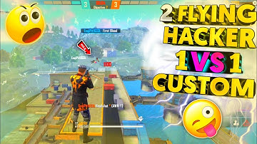 Hacker VS Hacker | 2 Flying Hacker 1 VS 1 Custom Fight | Must Watch | Garena Free fire