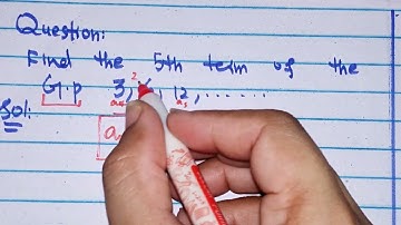 Geometric Sequence, find the 5th term of the G.P 3,6,12,.....