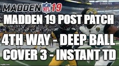 Madden 19 Glitches Cheats and Tips - Cover 3 Beater - 4th Way - Instant TD/Deep Ball