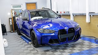 San Marino Blue BMW M3 Touring - New Car Detail + Full Body XPEL PPF Bmw San Marino Blue