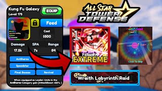 Solo Wraith Labyrinth Raid Featuring 7 Star Cosmic Garou | All Star Tower Defense OG
