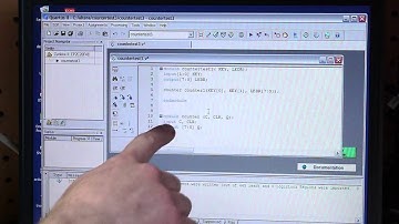 Getting started with the Altera DE1 FPGA board:  Create and download a simple counter