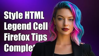 Styling HTML Legend as Table Cell in Firefox: A Complete Guide