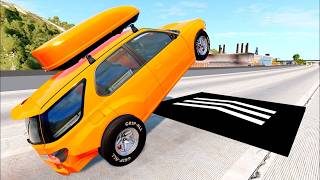 Instant Speed 0 to 600 MPH Blast : Which BeamNG Car Survives the Farthest?! №542