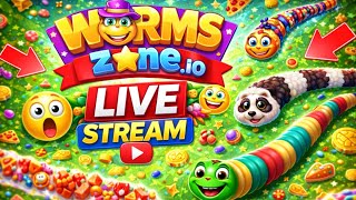 🔴 LIVE WORMS ZONE.IO KILLING EVERY SNAKE IN LIVE STREEM #32 screenshot 2