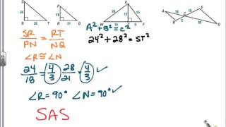 Common Core Math: Proving Similar Triangles with SSS and SAS