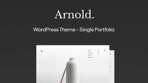 How to showcase your portfolios by Arnold WordPress Theme(2023)
