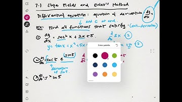 7.1 Slope Fields and Euler