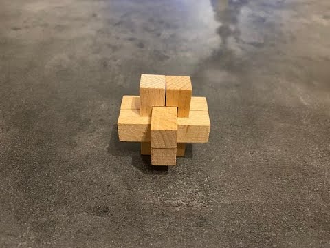 Solution casse tête en bois de 6 pièces 