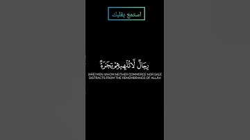 سورة النور في بيوت أذن الله أن ترفع ويذكر فيها اسمه بصوت القارئ ياسر الدوسري #ياسرالدوسري#قرآن #قران